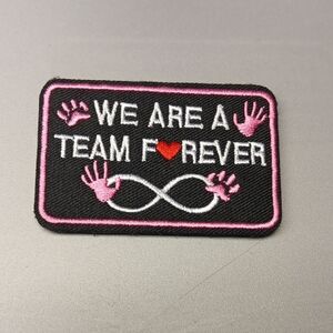 Black and Pink Embroidered Patch